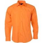 Orange Långärmade Långärmade skjortor för Herrar 