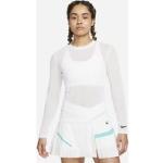 Vita Långärmade Tenniströjor från Nike NikeCourt på rea i Mesh för Damer 