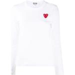 Vita Långärmade Långärmade T-shirts med broderi från Comme des Garçons PLAY för Damer 