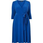 Safirblåa Trekvartsärmade Omlottklänningar från Ralph Lauren Lauren i Storlek 3 XL i Jerseytyg för Damer 