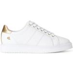 Vita Skinnsneakers från Ralph Lauren Lauren i storlek 36 med rundad tå i Mjukt läder för Damer 