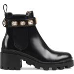 Svarta Ankle-boots från Gucci i storlek 35 i Läder för Damer 