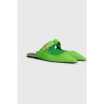 Sustainable Limegröna Slip in-sandaler från Tommy Hilfiger i storlek 37 med Spännesknäppning med spetsig tå i Mjukt läder för Damer 
