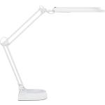 Maul LED-bord MAULatlantic, LED-lampa med stativ, 6 500 K, arm metall, bord för skrivbord, kontor, verkstad, hemmakontor, GS-skylt, flexibel vridbar och lutbar, 860 lumen, vit