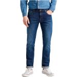 Ekologiska Blåa Stretch jeans från LEE Daren på rea i Storlek S i Denim för Herrar 