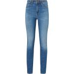 Blåa High waisted jeans från LEE Scarlett med L35 med W27 i Denim för Damer 
