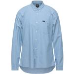 Blåa Långärmade Långärmade skjortor från LEE i Storlek S med Button down i Bomull för Herrar 