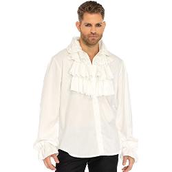 Leg Avenue Ruffle front shirt Kostüm, weiß, Größe: Medium (EUR 38)