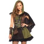 Leg Avenue 85281 - Darling Robin Hood Damenkostüm-Set, Größe Small EUR 36, Olive und schwarz