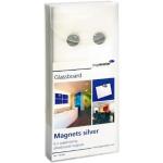 Silvriga Magneter från Legamaster i Glas 