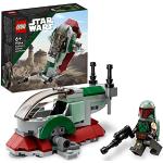 LEGO 75344 Star Wars Boba Fett's Starship Microfighter Byggsats med Karaktärer från Serierna, Innehåller Minifigur och Rymdskepp, Presentidé