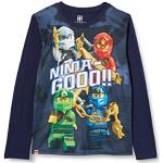 LEGO Pojkar Mwh långärmad tröja Ninjago t-shirt, 590 mörk marinblå, 92 cm