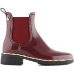 Veganska Röda Chelsea-boots från Lemon Jelly med Klackhöjd 3cm till 5cm i PVC för Damer 