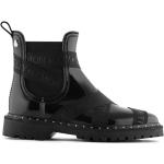 Veganska Svarta Chelsea-boots med nitar från Lemon Jelly med Klackhöjd till 3cm för Damer 
