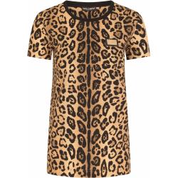kortärmad leopardmönstrad t-shirt