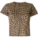 Leopard-mönstrade Bruna Kortärmade T-shirts från Fendi på rea i Storlek L i Mesh för Damer 