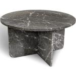 Level runt soffbord i grå marmor Ø85 cm