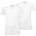 Vita V-ringade T-shirts från LEVI'S på rea med V-ringning i Bomull för Herrar 