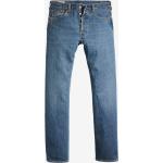 Melerade Blåa Straight leg jeans från LEVI'S 501 med L32 med W33 i Denim 