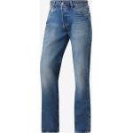 Melerade Blåa Straight leg jeans från LEVI'S 501 med L34 med W33 i Denim 