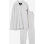 Ekologiska Randiga Gråa Pyjamasbyxor i Storlek 3 XL för Damer 