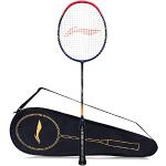 Li-Ning G – Force 3500 Superlite kolfiber strängad badmintonracket med fullt racketskydd (marinblå/röd) | För mellanspelare | 78 gram | Maximal strängspänning - 14,5 kg