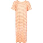 Randiga Persikofärgad Kortärmade klänningar på rea i Storlek L i Polyester för Damer 