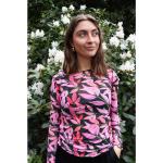 Rosa Långärmade Träningströjor på rea i Storlek XS i Mesh för Damer 