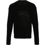 MC/Biker wear Svarta Långärmade Stickade tröjor från RICK OWENS för Herrar 