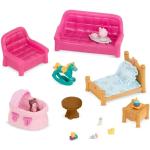Li'l Woodzeez - Vardagsrum och barnkammare set - 23 st leksaksset med vardagsrumsmöbler och tillbehör - Miniatyrleksaker och lekset för barn i åldern 3+