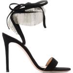 Sommar Svarta Snörade sandaletter från GIANVITO ROSSI på rea i storlek 35 med Stilettklack i Läder för Damer 