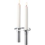 Lind Curve Lysestage Dobbelt Modul Forkromet Home Decoration Candlesticks & Lanterns Candlesticks Silver LIND DNA
