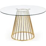 Guldiga Matbord i glas från Skånska Möbelhuset med diameter 120cm i Glas 