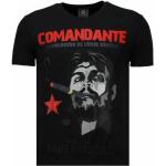Local Fanatic Che Guevara Comandante Rhinestone - Man T Shirt - 5781Z Black, Herr