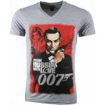 Local Fanatic James Bond From Russia 007 - T Shirt Herr - 54001G Gray, Herr