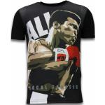 Local Fanatic Muhammad Ali Rhinestone - Man t shirt - 11-6257Z Black, Herr