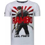 Local Fanatic Rambo Shine Rhinestone - Herr T Shirt - 5769W White, Herr
