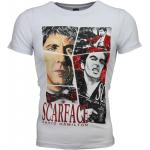 Local Fanatic Scarface Frame Print - Man T shirt - 2008W White, Herr
