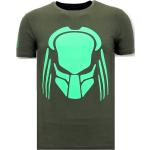 Vår Gröna Predator T-shirts med tryck från Local Fanatic på rea i Storlek XXL i Bomull för Herrar 