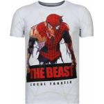 Vita Långärmade Spiderman Långärmade T-shirts från Local Fanatic på rea i Storlek XXL i Bomull för Herrar 