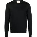 Svarta Långärmade Stickade tröjor med broderi från Gucci för Herrar 