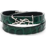 Mörkgröna Armband från Saint Laurent Paris i Läder för Damer 