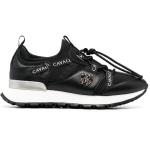 Svarta Låga sneakers från Roberto Cavalli på rea i storlek 45 med rundad tå i Kalvskinn för Herrar 