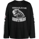 Svarta Långärmade T-shirts från Versace Versace Jeans för Herrar 