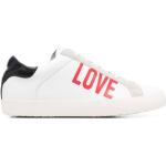 Vita Låga sneakers från Moschino Love Moschino på rea i storlek 40 med Snörning i Läder för Damer 