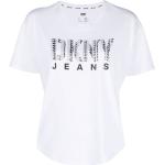 Vita Kortärmade Kortärmade T-shirts med nitar från DKNY | Donna Karan på rea i Bomullsblandning för Damer 
