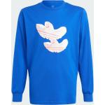 Kungsblåa Långärmade T-shirts för barn från adidas i Bomull 