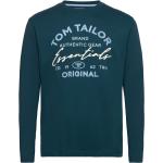 Gröna Långärmade Långärmade T-shirts från Tom Tailor i Storlek S 