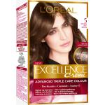 Franska Ljusbruna Hårfärger Glossy från L'Oreal Excellence med Ceramid med Vårdande effekt för Damer 