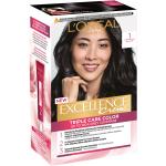 L'oréal Paris Excellence Color Cream Kit 1 Black Beauty Women Hair Care Color Treatments Nude L'Oréal Paris